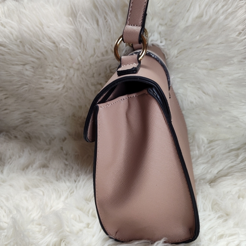Medium Handbag Purse Crossbody Dusty Rose Pink Gold - Picture 2 of 7
